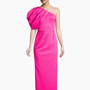 Elegant Pink One-Shoulder Dress
